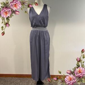 Japna Steel Gray Sleeveless v-neck midi‎ romper size medium